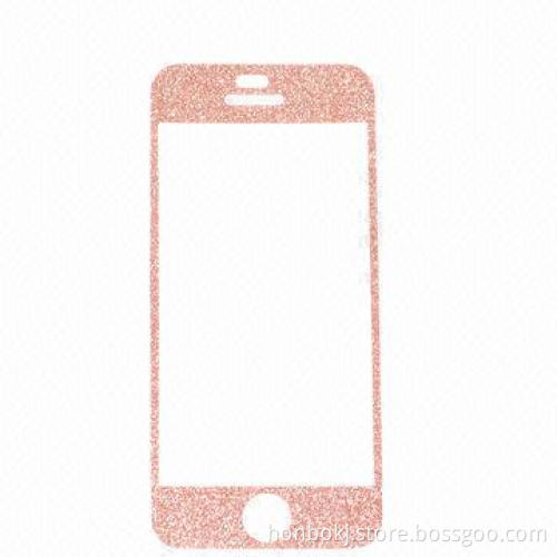 Colorful Glitter Effect Screen Protectors for iPhone 5S/5/4S/4, Made of High Transparent Film